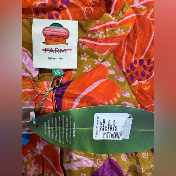 $260 FARM RIO
Print Tassel Midi Dress size xs - Picture 11 of 12